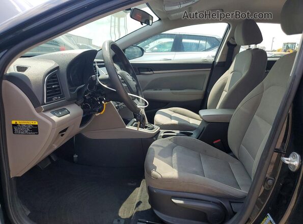 5NPD84LF9JH355397 2018 HYUNDAI ELANTRA Черный Вид салона спереди