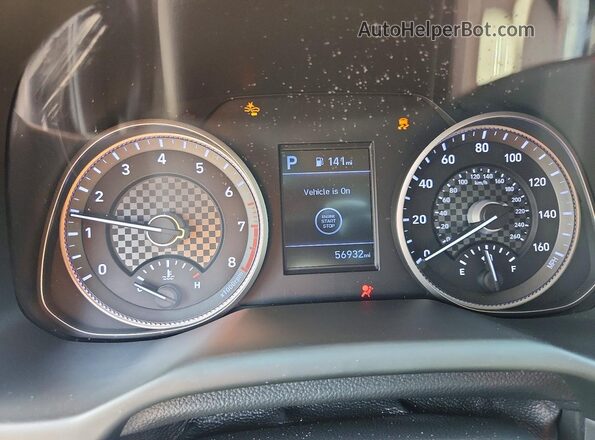 5NPD84LF9KH441617 2019 HYUNDAI ELANTRA Red Instrument cluster view