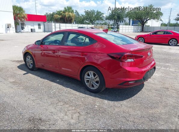 5NPD84LF9KH460071 2019 HYUNDAI ELANTRA Red Հետևի ձախ
