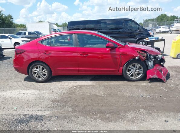 5NPD84LF9KH460071 2019 HYUNDAI ELANTRA Red Սալոնի հետևի տեսք