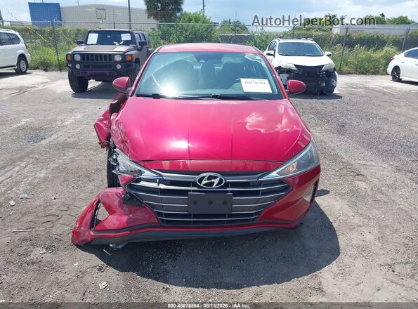 5NPD84LF9KH460071 2019 HYUNDAI ELANTRA Red Սարքավորումների վահանակի տեսք
