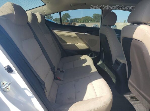 5NPD84LF9KH462323 2019 HYUNDAI ELANTRA White Հետևի նստատեղերի տեսք