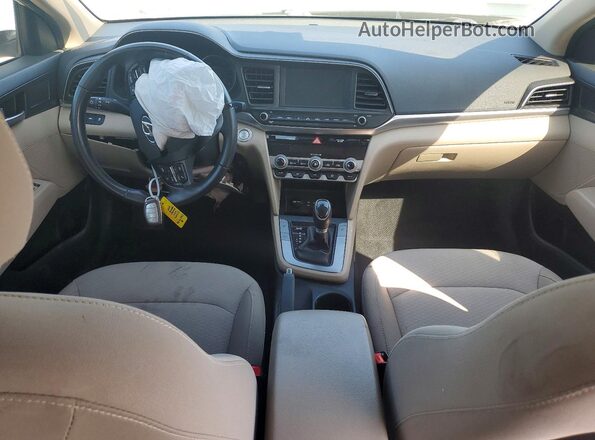5NPD84LF9KH462323 2019 HYUNDAI ELANTRA White Առջևի վահանակի տեսք