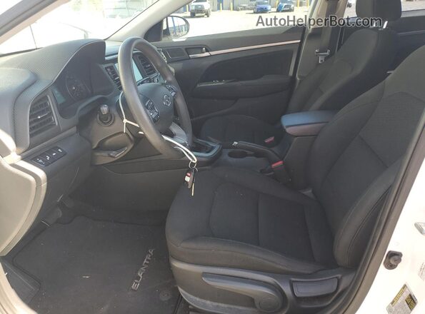 5NPD84LF9KH489604 2019 HYUNDAI ELANTRA White Вид салону спереду