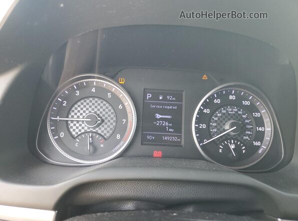 5NPD84LF9KH489604 2019 HYUNDAI ELANTRA White Вид щитка приладів