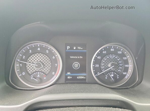 5NPD84LF9LH574086 2020 HYUNDAI ELANTRA Blue Սարքավորումների վահանակի տեսք