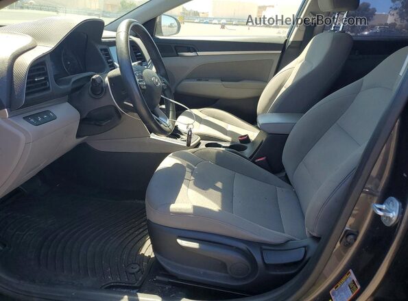 5NPD84LF9LH587209 2020 HYUNDAI ELANTRA Charcoal Вид салону спереду