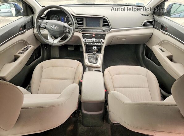 5NPD84LF9LH625862 2020 HYUNDAI ELANTRA Синий Вид панели приборов