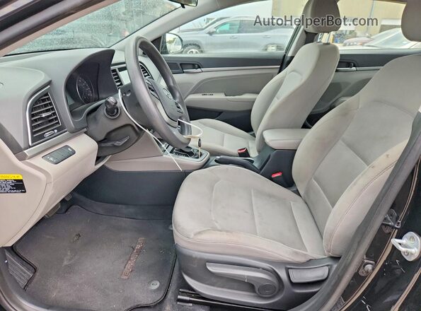 5NPD84LFXHH001088 2017 HYUNDAI ELANTRA Black წინა სალონის ხედი