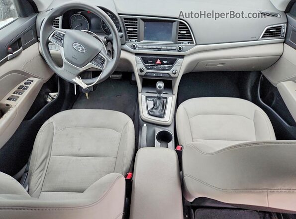 5NPD84LFXHH001088 2017 HYUNDAI ELANTRA Black წინა პანელის ხედი