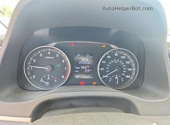 5NPD84LFXHH005612 2017 HYUNDAI ELANTRA Blue Սարքավորումների վահանակի տեսք