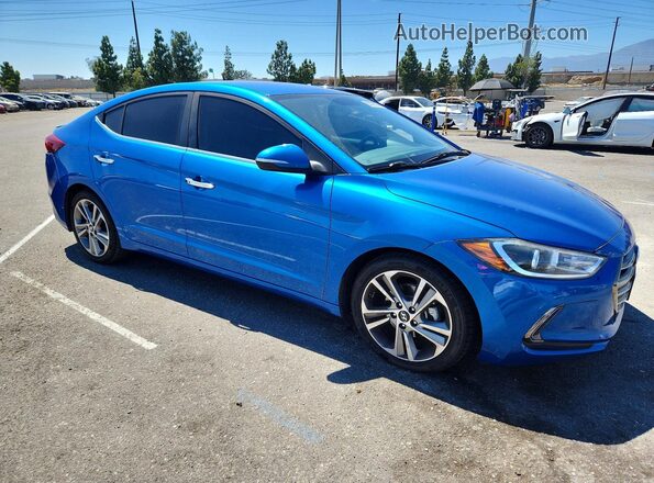 5NPD84LFXHH027545 2017 HYUNDAI ELANTRA Blue Przód prawy