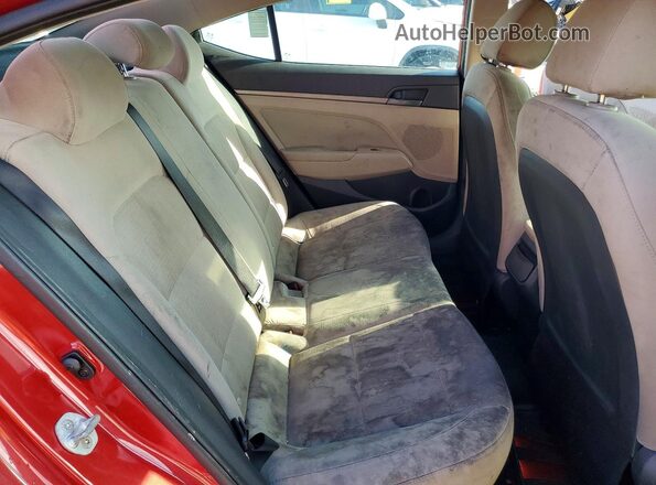 5NPD84LFXHH085574 2017 HYUNDAI ELANTRA Red Widok tylnych siedzeń