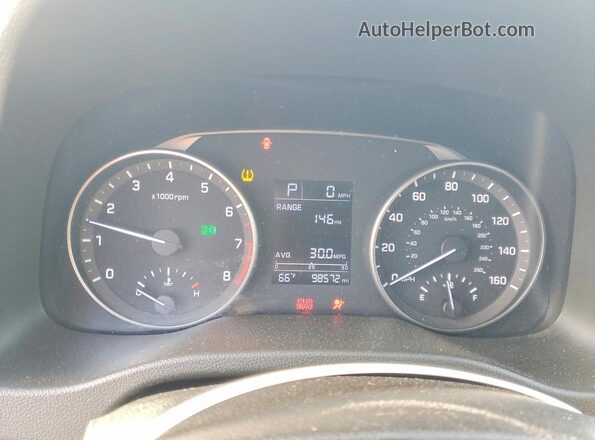 5NPD84LFXHH101840 2017 HYUNDAI ELANTRA Silver Вид щитка приладів