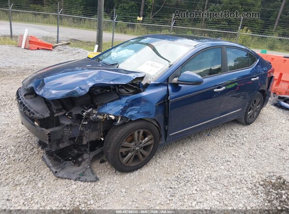 5NPD84LFXHH149936 2017 HYUNDAI ELANTRA Blue Vista tres cuartos delantera izquierda