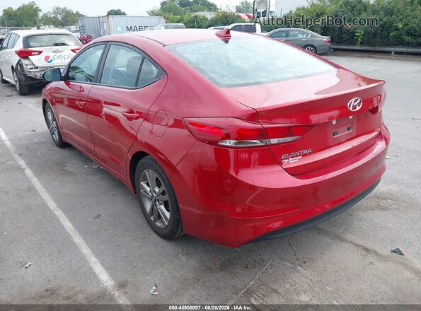 5NPD84LFXHH203784 2017 HYUNDAI ELANTRA Red Trasero izquierdo