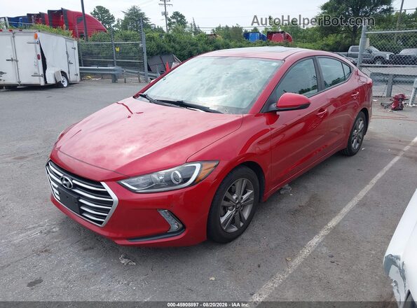5NPD84LFXHH203784 2017 HYUNDAI ELANTRA Red Vista tres cuartos delantera izquierda