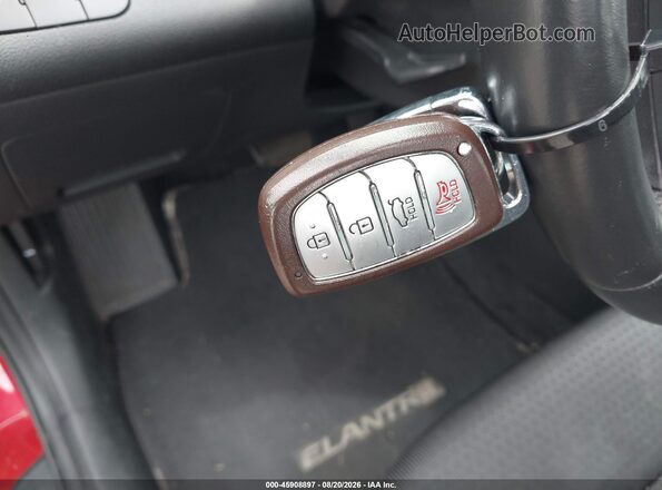 5NPD84LFXHH203784 2017 HYUNDAI ELANTRA Red Vista del salpicadero