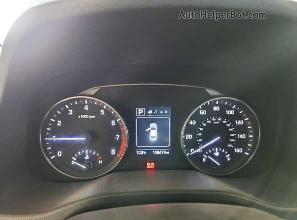 5NPD84LFXJH230781 2018 HYUNDAI ELANTRA Red ხელსაწყოთა პანელის ხედი