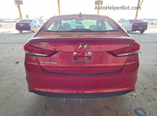 5NPD84LFXJH230781 2018 HYUNDAI ELANTRA Red უკანა ხედი