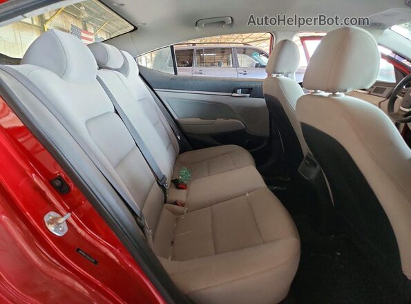 5NPD84LFXJH230781 2018 HYUNDAI ELANTRA Red უკანა სავარძლების ხედი