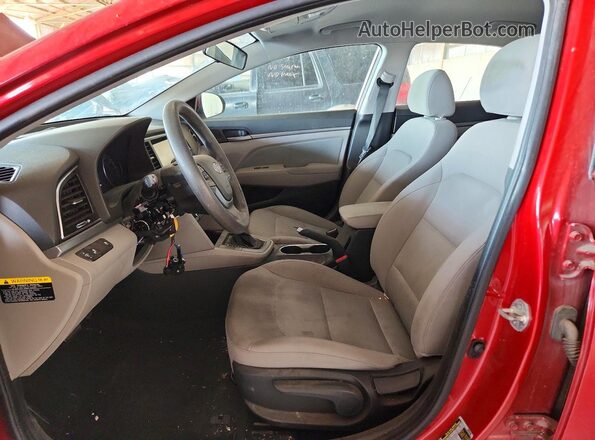 5NPD84LFXJH230781 2018 HYUNDAI ELANTRA Red წინა სალონის ხედი
