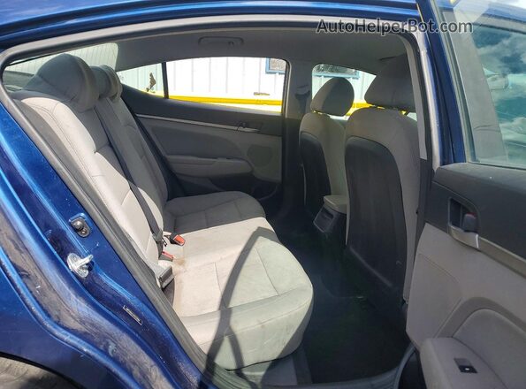 5NPD84LFXJH233096 2018 HYUNDAI ELANTRA Blue Հետևի նստատեղերի տեսք