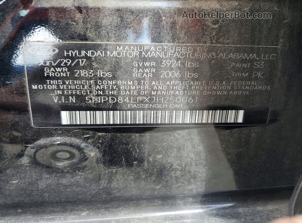 5NPD84LFXJH250061 2018 HYUNDAI ELANTRA Black Vista del compartimento del motor