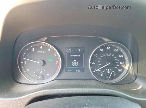 5NPD84LFXJH284324 2018 HYUNDAI ELANTRA Синий Вид щитка приборов