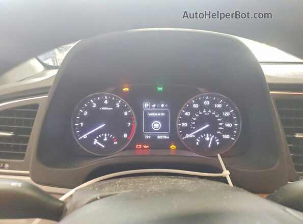 5NPD84LFXJH360592 2018 HYUNDAI ELANTRA Синий Вид щитка приборов