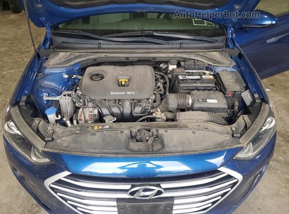 5NPD84LFXJH360592 2018 HYUNDAI ELANTRA Синий Вид задней части салона