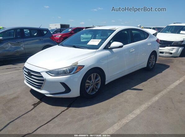 5NPD84LFXJH367798 2018 HYUNDAI ELANTRA White წინა მარცხენა ხედი სამი მეოთხედიდან
