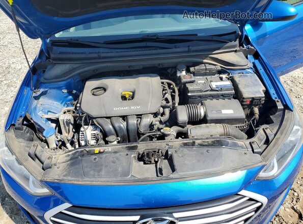 5NPD84LFXJH380485 2018 HYUNDAI ELANTRA Blue Rear interior view
