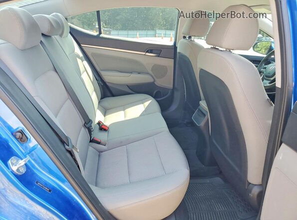 5NPD84LFXJH380485 2018 HYUNDAI ELANTRA Blue Rear seats view
