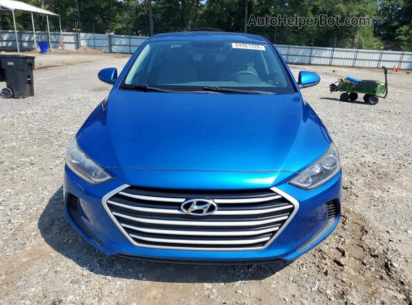 5NPD84LFXJH380485 2018 HYUNDAI ELANTRA Blue Front view