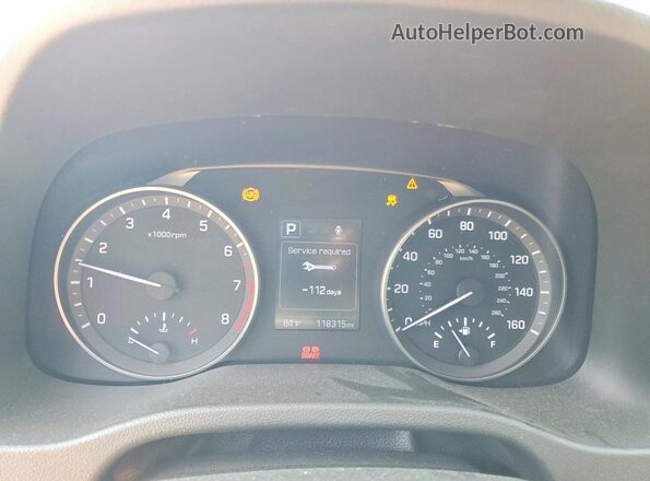 5NPD84LFXJH380485 2018 HYUNDAI ELANTRA Blue Instrument cluster view