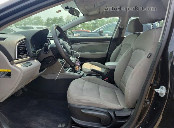 5NPD84LFXJH389400 2018 HYUNDAI ELANTRA Черный Вид салона спереди