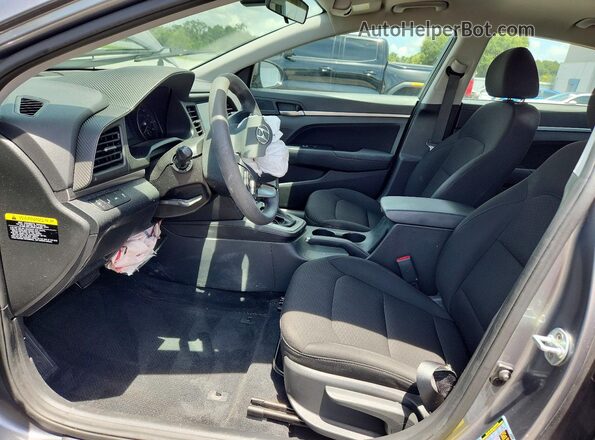 5NPD84LFXKH417097 2019 HYUNDAI ELANTRA Gray წინა სალონის ხედი