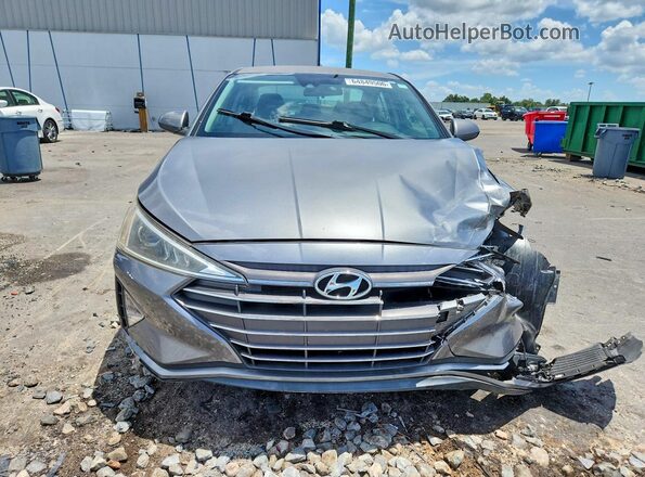 5NPD84LFXKH417097 2019 HYUNDAI ELANTRA Gray წინა ხედი