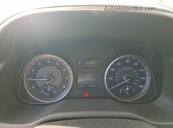 5NPD84LFXKH424101 2019 HYUNDAI ELANTRA White Instrument cluster view