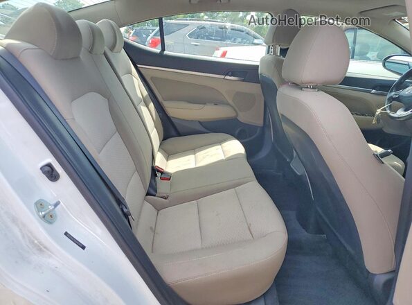 5NPD84LFXKH424101 2019 HYUNDAI ELANTRA White Rear seats view