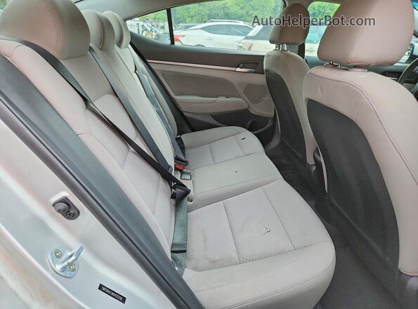 5NPD84LFXKH435258 2019 HYUNDAI ELANTRA Silver Rear seats view