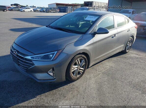 5NPD84LFXKH481124 2019 HYUNDAI ELANTRA Gray Vista tres cuartos delantera izquierda