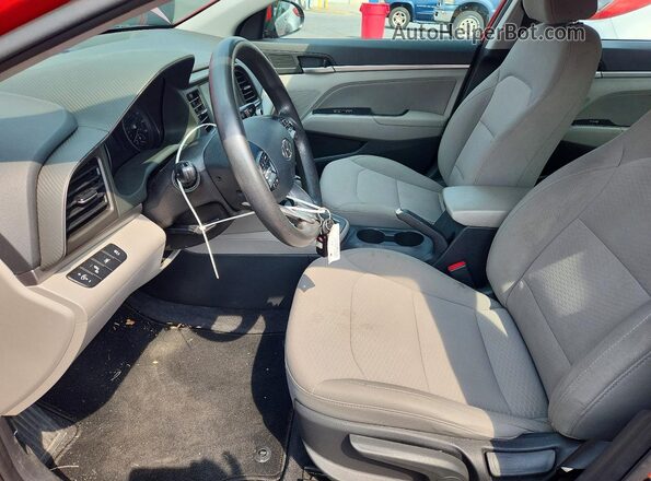 5NPD84LFXKH483410 2019 HYUNDAI ELANTRA Red Front interior view