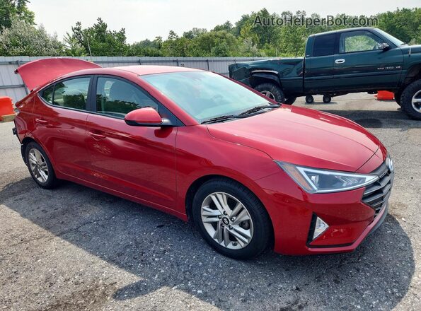 5NPD84LFXKH483410 2019 HYUNDAI ELANTRA Red Front right