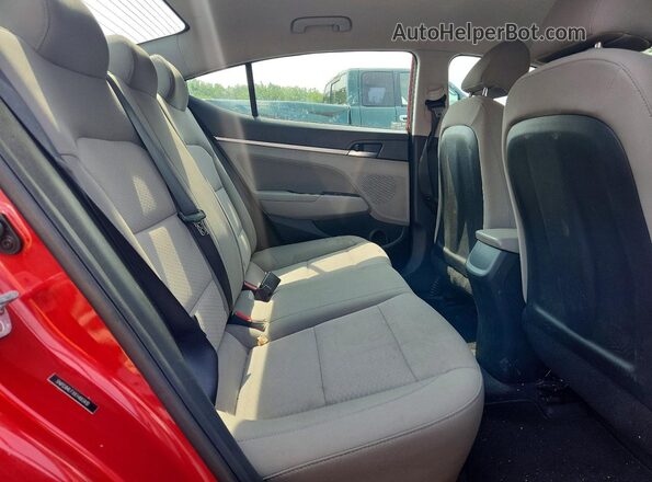 5NPD84LFXKH483410 2019 HYUNDAI ELANTRA Red Rear seats view