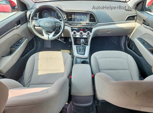 5NPD84LFXKH483410 2019 HYUNDAI ELANTRA Red Dashboard view