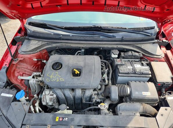 5NPD84LFXKH483410 2019 HYUNDAI ELANTRA Red Rear interior view