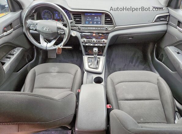 5NPD84LFXKH485545 2019 HYUNDAI ELANTRA Gray წინა პანელის ხედი
