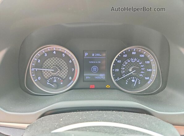 5NPD84LFXKH485545 2019 HYUNDAI ELANTRA Gray ხელსაწყოთა პანელის ხედი